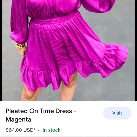 Pink purple holiday boutique dress VICI Impressions - Picture 3 of 5